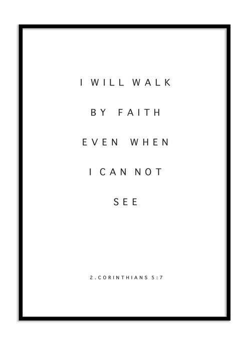WALK BY FAITH PLAKAT