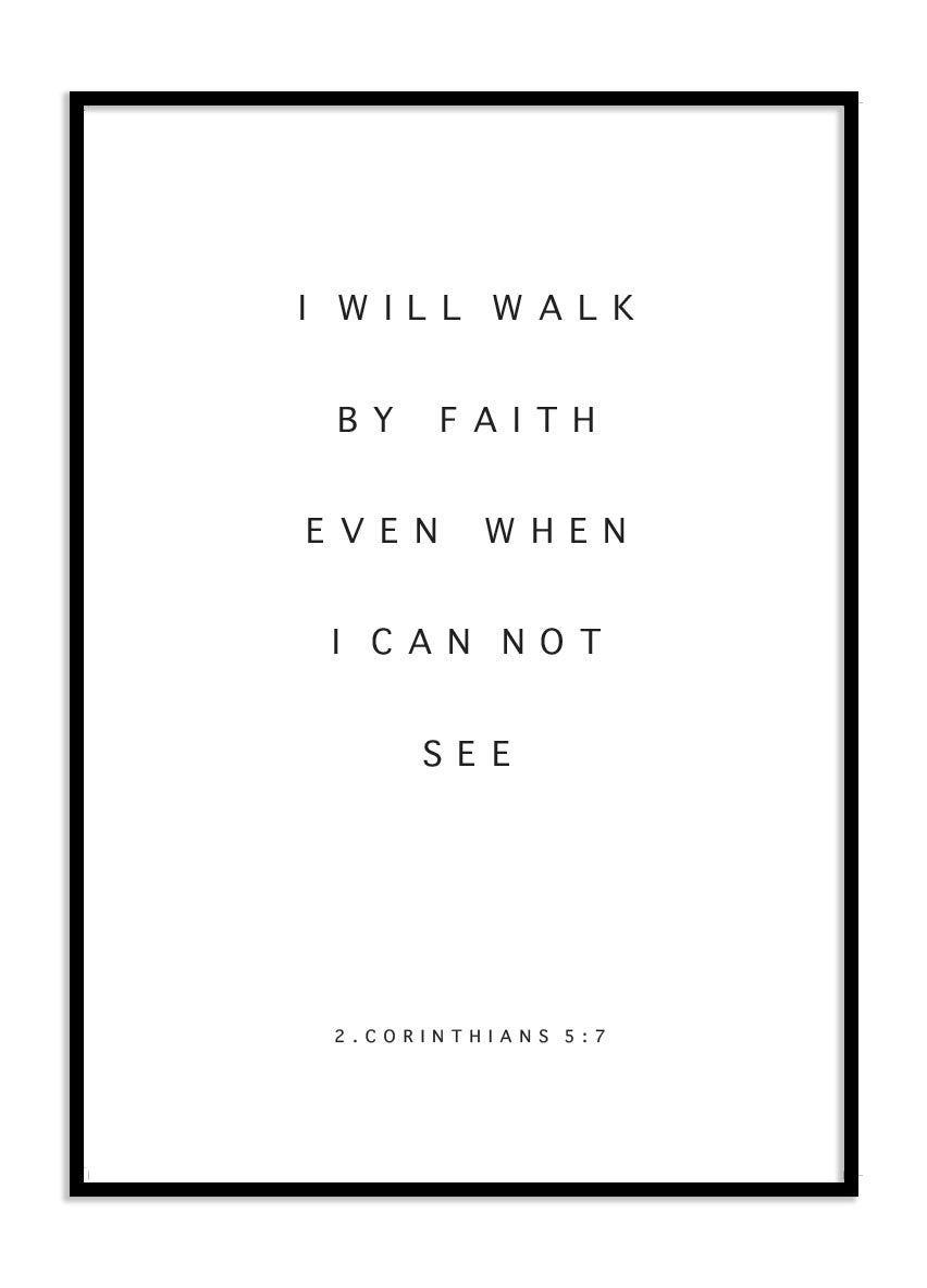 WALK BY FAITH PLAKAT